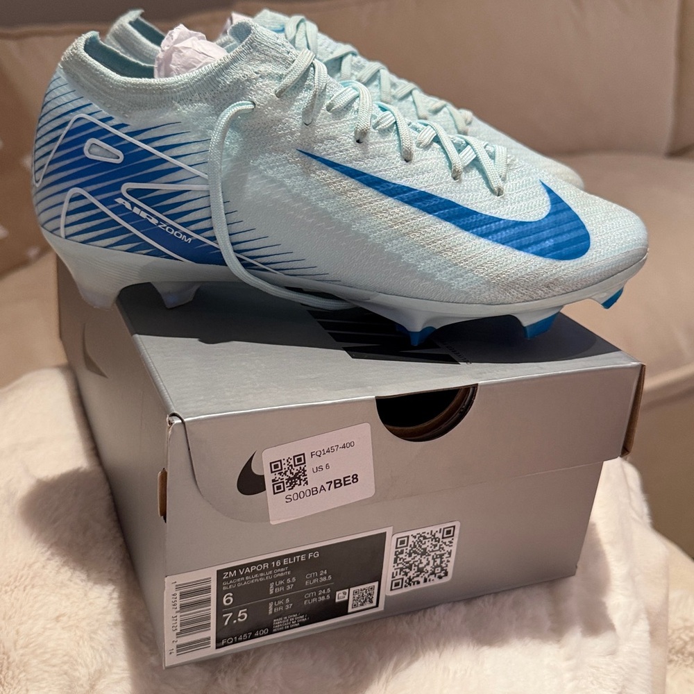 Nike Mercurial Vapor 16 Elite FG- Glacier Blue Men's US 6 / Women's US 7.5